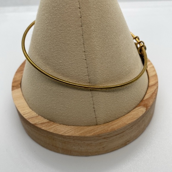 Alex and Ani True Direction Charm Bangle Bracelet/Rafaelian Gold/Good Condition - Picture 4 of 6